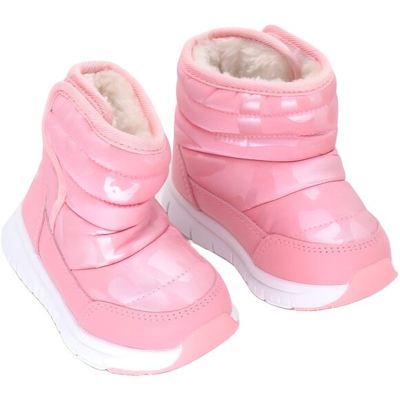 HOBIBEAR Toddler Girls Snow Boots Slip on Waterproof Warm Size 4 Toddler - Picture 1 of 5